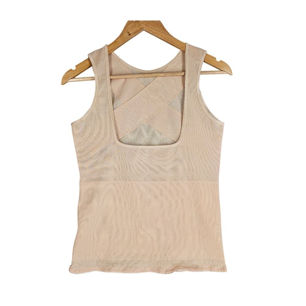 KYMARO NEW BODY SHAPER BEIGE CRISSCROSS BACK  – WOMEN’S LARGE – SEAMLESS SUPPORT